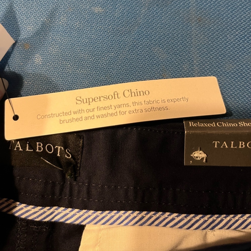 Talbots Relaxed  Chino Shorts Size 4P 6” black NEW beach summer - Picture 3 of 5